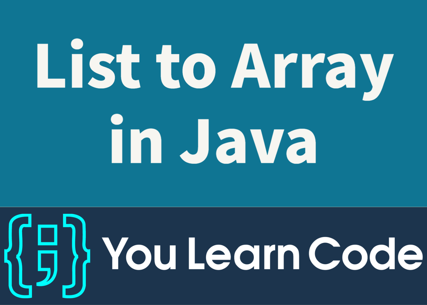 List to Array in Java